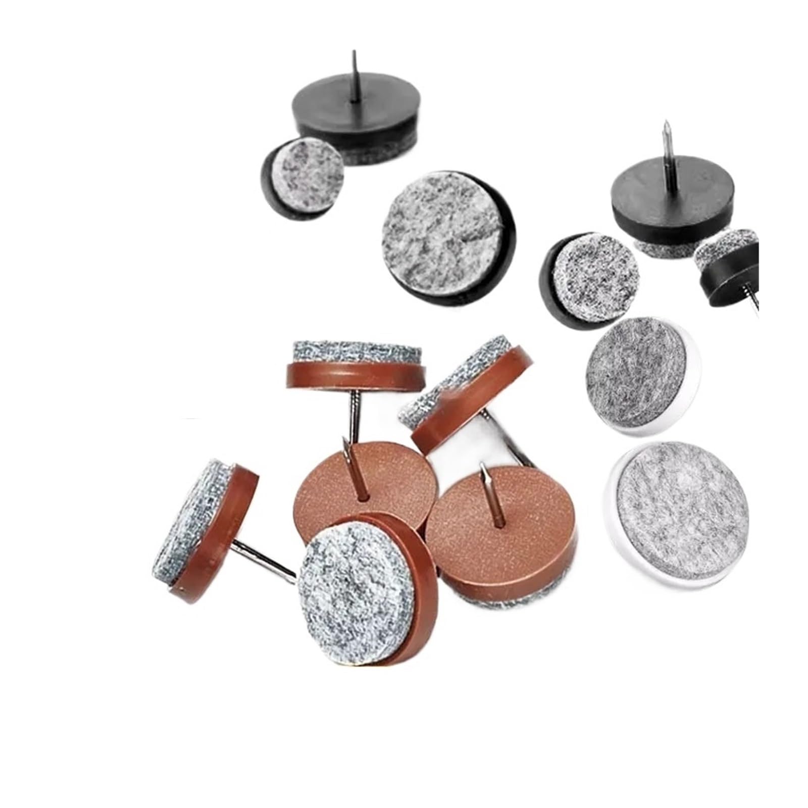 Protectores de suelo para patas de silla, paquete de 30 unidades, almohadillas de fieltro, antideslizantes, protectores de uñas para muebles, mesa de muebles de 18 mm/20 mm/22 mm/24 mm/28 mm (D25