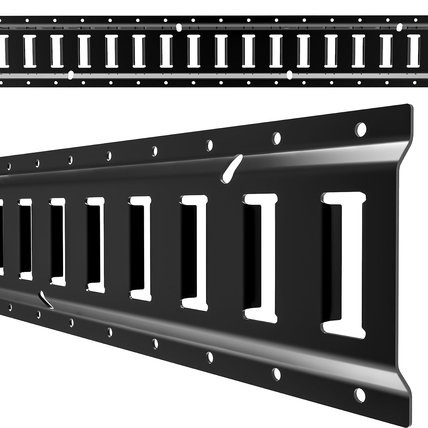 Photo 1 of E Track 4'?2 Pack? with Powder-Coated Steel Trailer Tie Down for Garages, Trucks, Pickups, and Vans, E-Track Rail Reliable Cargo Restraint (Screws Not Included) 4FT-2PC