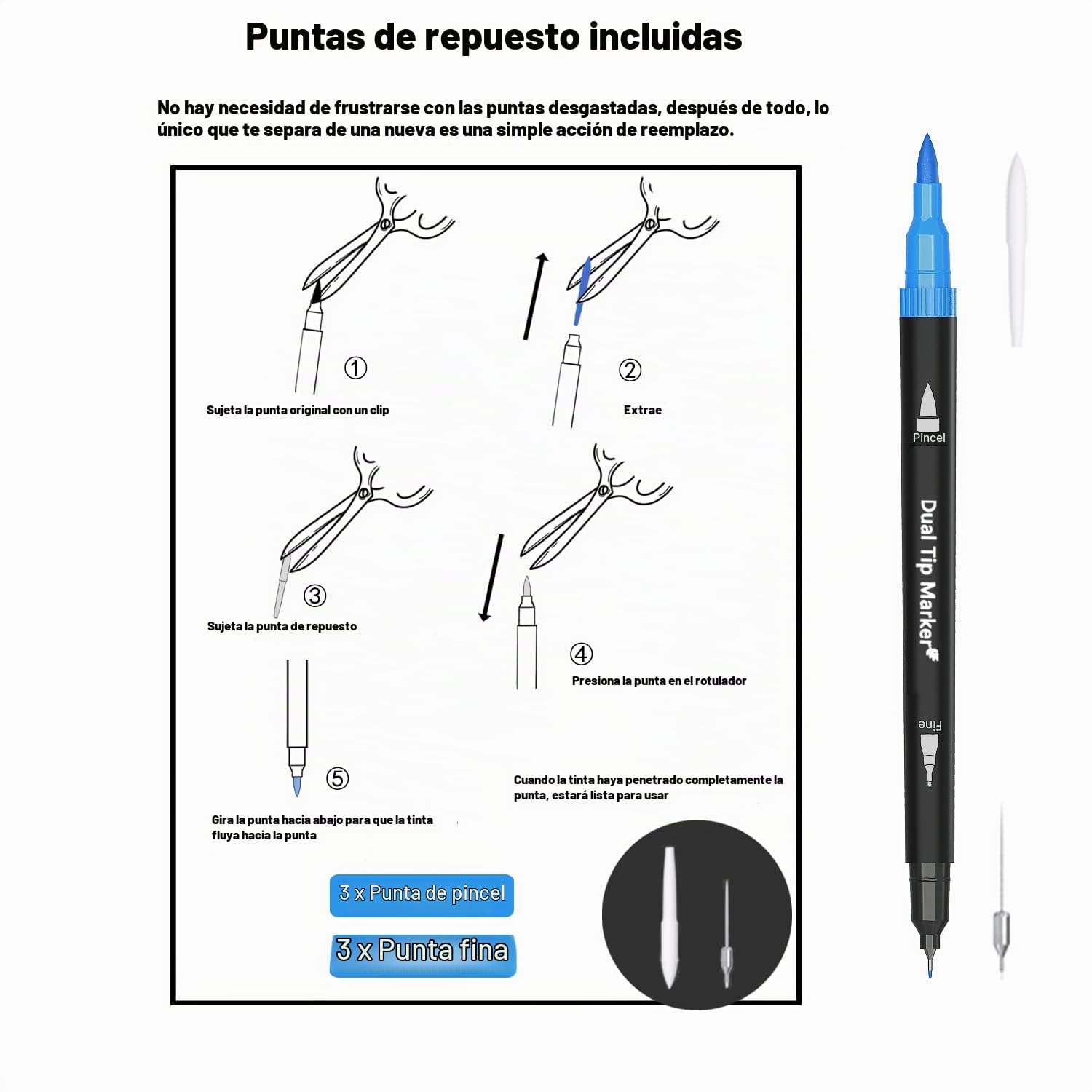 192 Rotuladores Lettering Doble Punta (Punta Pincel & Fina)
