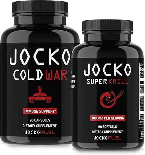 Jocko Fuel Paquete de suplemento de aceite de krill Omega 3 y Guerra Fría