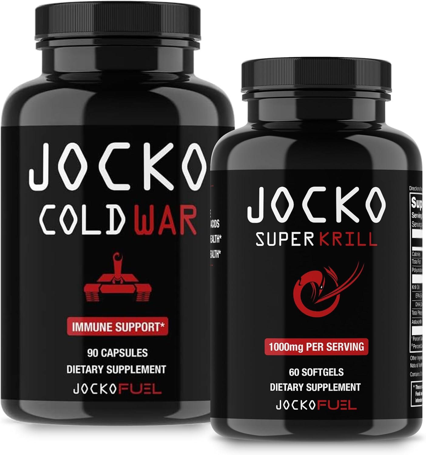 - Jocko Fuel Cold War and Omega 3 Krill Oil Supplement Bundle