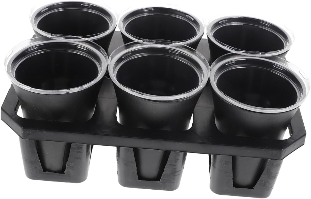 SUPVOX Root Control Nursery Pots with Covers 6pcs Medium Plastic Garden Containers with Tray for Indoor and Outdoor Seedling Planting