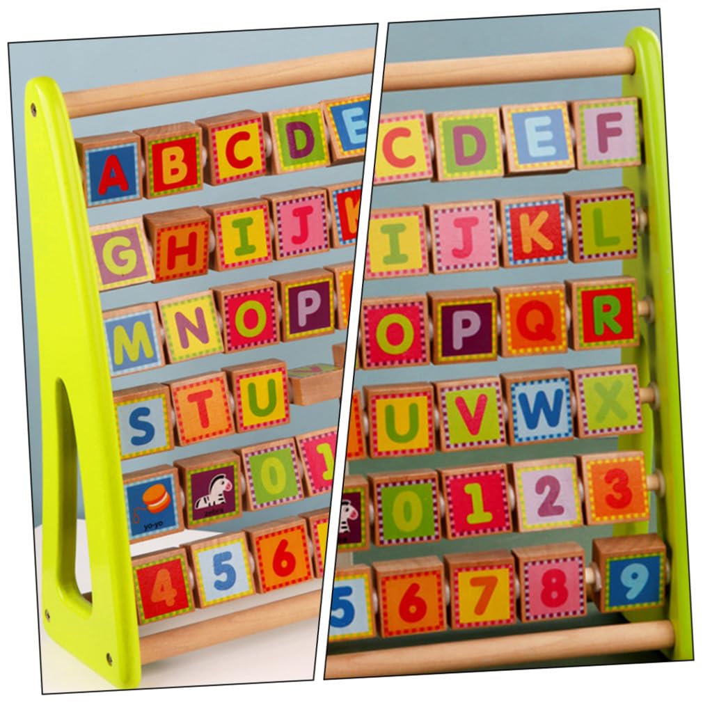 UKCOCO Tablero de Madera Alfabeto y Números para Niños, Juguete Educativo Seguro y Duradero, Adecuado para Aprendizaje Temprano en Casa o Escuela