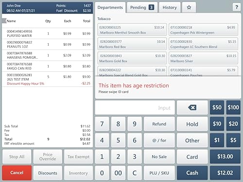 Miniatura 4 de SmartPOS 129 terminal de caja registradora POS con pantalla táctil plana de 15 pulgadas y pantalla frontal al cliente de 15 pulgadas para minoristas