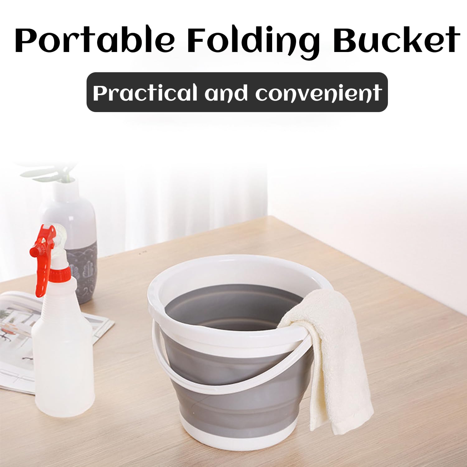 Norhogo Foldable 5L Collapsible Bucket, handy folding buckets - Image 4