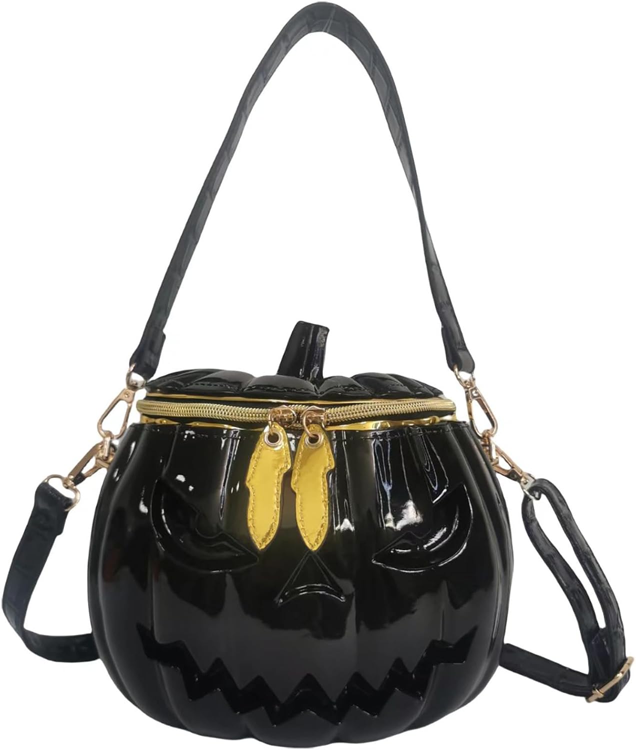 Women Unique Novelty Crossbody Shoulder Bag Handbag Men PVC Weird Horror Halloween Pumpkin Purse