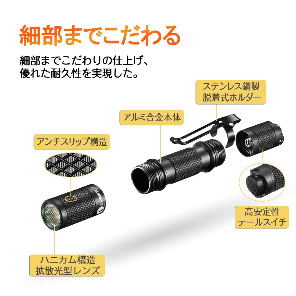 ルミントップ LUMINTOP ハンディーライト 3本♡I5 Amazon.co.jp : LUMINTOP小型led懐中電灯 、防災強力ライト