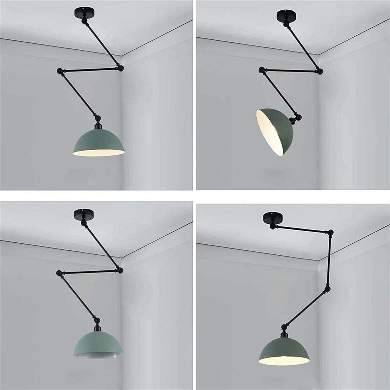 Faucet Industrial Fixture Swing Hanging Light Adjustable Long Arm Dome Lamp Kitchen Island Sink Mid Century for Dining Room Table Restaurant Farmhouse/Black Faucet