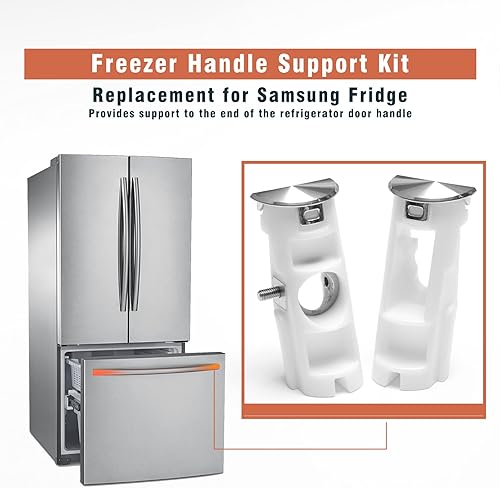 Miniatura 2 de DA61-07540A DA61-08247A Kit de soporte de cubiertas de manija de puerta de repuesto para refrigerador compatible con Samsung 3298044 AP5578979