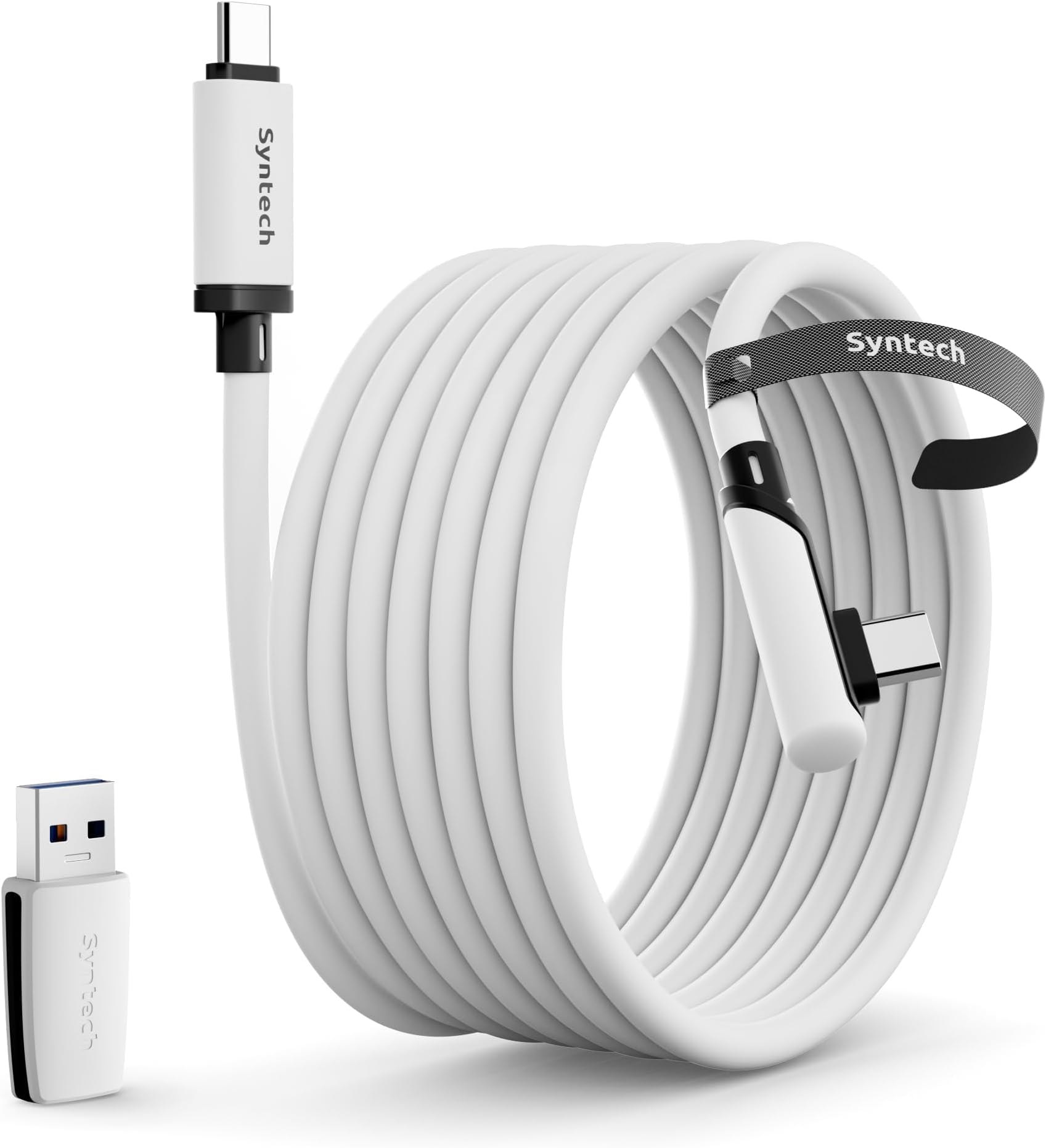 Syntech Link Cable 16FT Compatible with Oculus/Meta Quest 3/Quest 3S/Quest2/Pro/Pico 4 Accessories and PC/SteamVR, Upgraded Type C with USB 3.0 Adapter, High Speed Data Transfer Cord for VR Headset