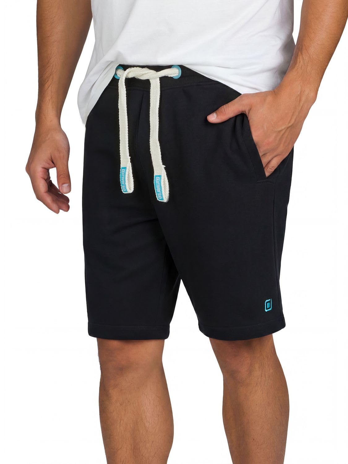 riverso RIVBrian Lot de 2 shorts de sport pour homme, coupe droite, noir, blanc, gris, bleu, vert, tailles S, M, L, XL, XXL, 3XL, 4XL, 5XL