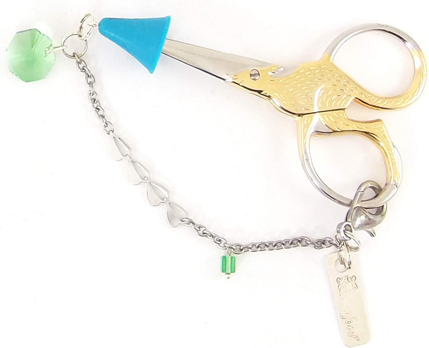 Scissors Fobs Elegant Collection - Key Ring Key chain Bracelet Wristlet Purse Backpack Bag Charm- Quilters Sewers Embroidery Gifts. Beautiful Gift Box Included. E15000370