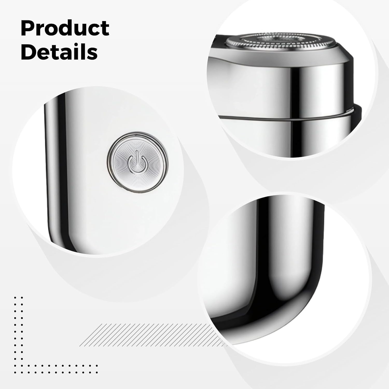 Alloy Electric Shaver, Portable Rechargeable, Waterproof with USB-C, Great for Travel, Low Noise