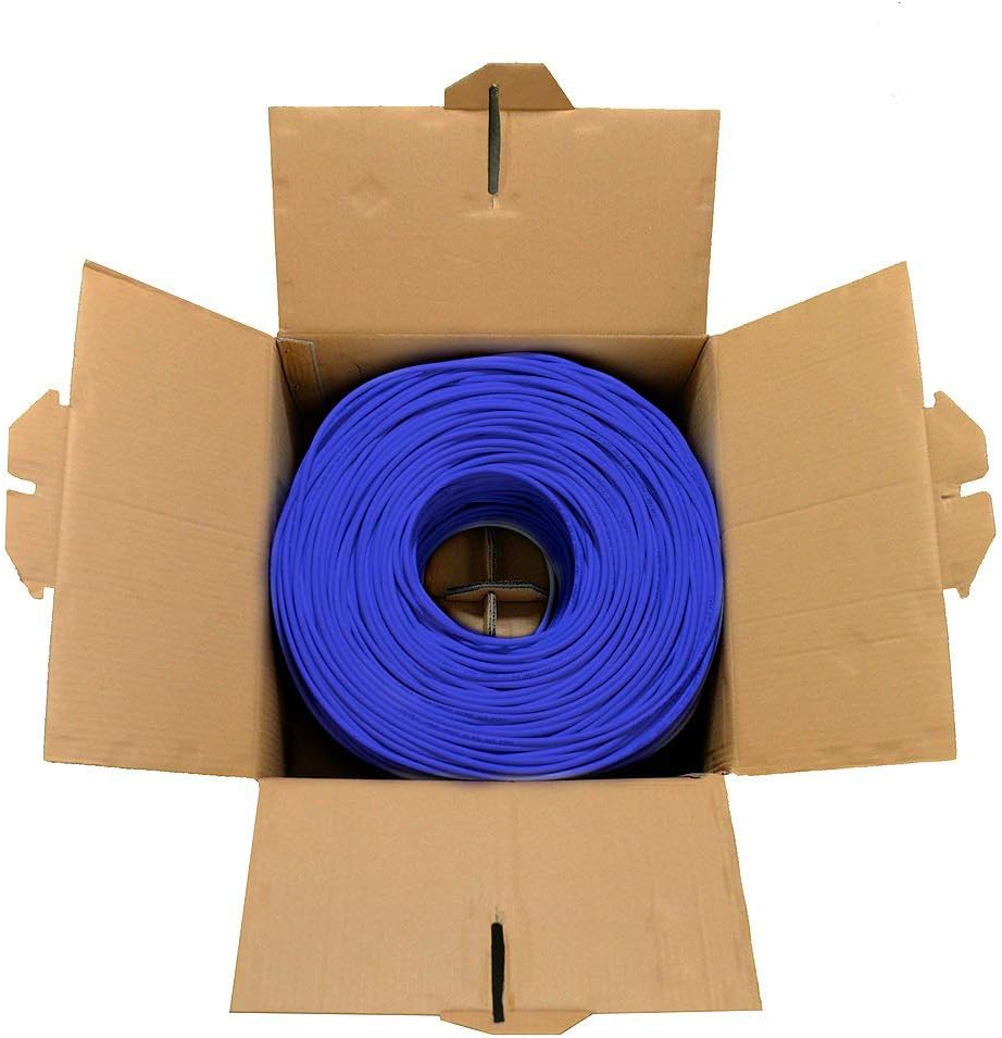 DRIPSTONE - 600003 CAT6 Solid UTP Cable 23AWG 1000ft LAN Network Ethernet RJ45 Wire, Blue : Everything Else
