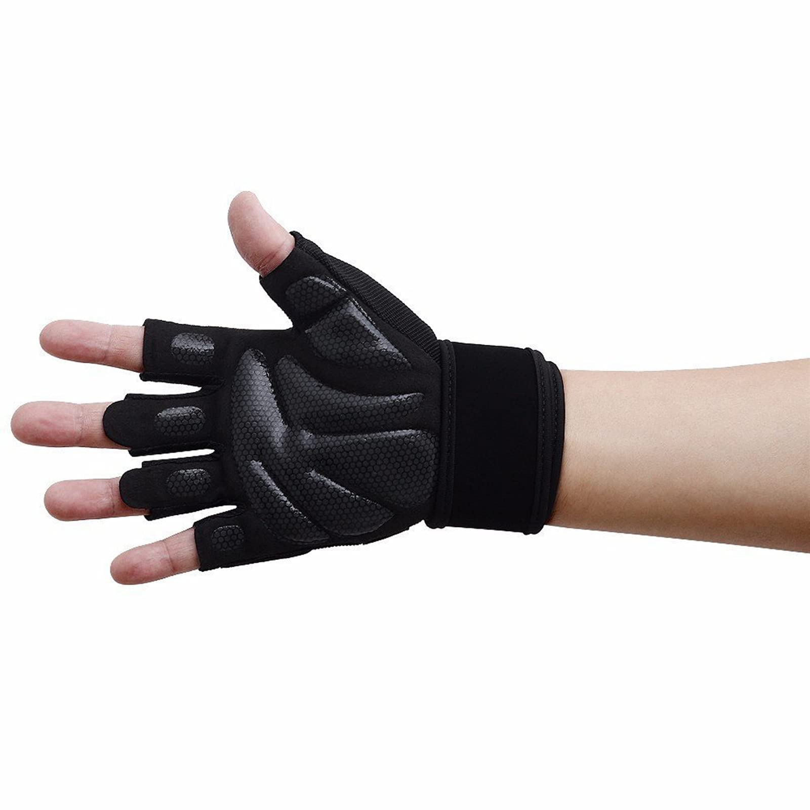 Guanti da guida senza dita, guanti sportivi, guanti mezze dita, guanti fitness for allenamento in palestra Guanti for sollevamento pesi for uomini e donne con supporto for il polso e protezione comple