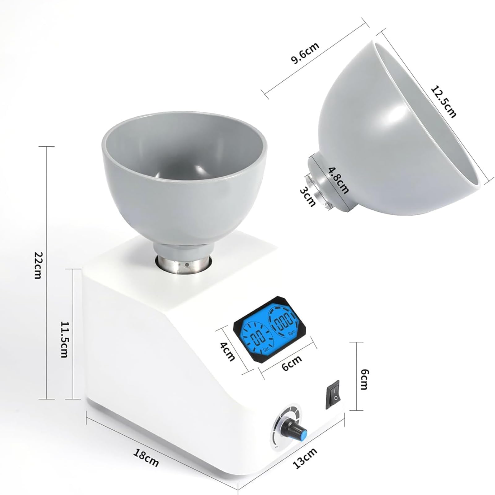 Mezclador automático de alginato de yeso, con velocidad ajustable de 0 a 300 rpm, capacidad mixta de 100 a 700 ml, para mezclar materiales de impresión de alginato y yeso