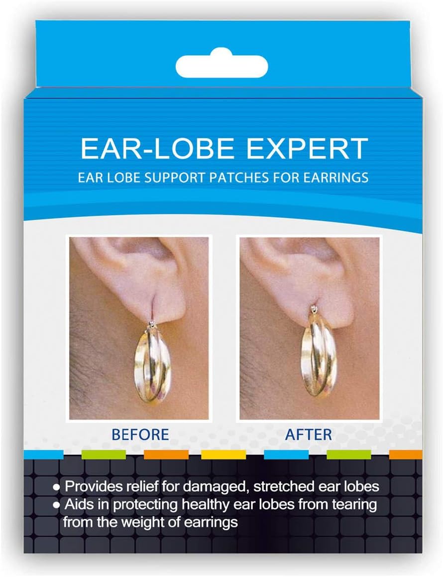 9 Months Supply EAR-LOBE EXPERT 280 Days Supply Invisible Earring Support Patches, 560-count Boxes