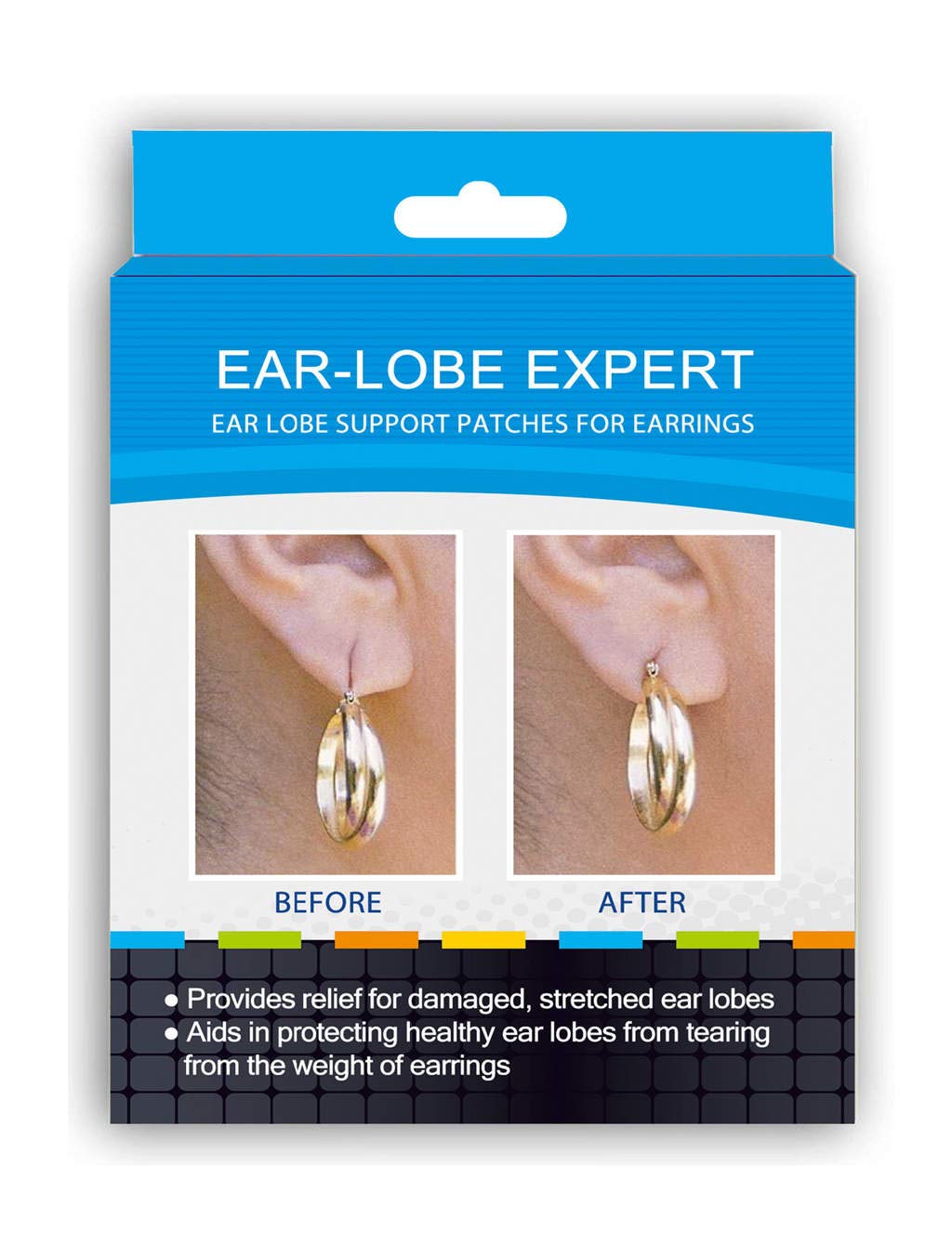 9 Months Supply EAR-LOBE EXPERT 280 Days Supply Invisible Earring Support Patches, 560-count Boxes