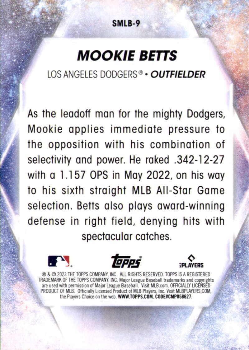 Amazon.com: 2023 Topps Stars of the MLB #SMLB-9 Mookie Betts Los