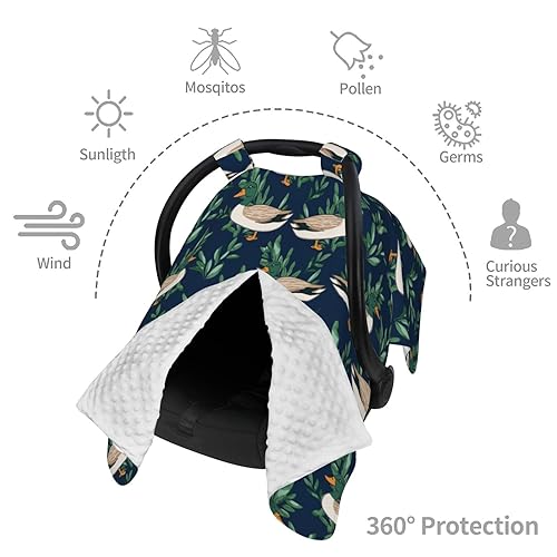 Vista 63 de KiuLoam Toldo de asiento de automóvil de animales del bosque, funda de lactancia para mamá lactancia, funda de asiento de automóvil para bebé/fundas