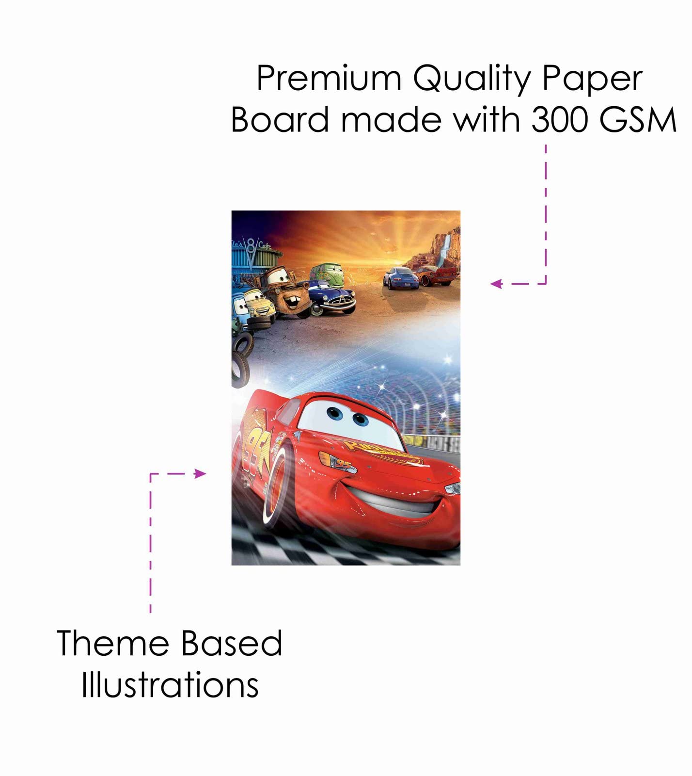 Balloonistics Car Theme Children's Birthday Party Cars Theme Invitations Cards with Envelopes - Kids Birthday Party Invitations for Boys or Girls(Pack of 10) - Image 3 thumbnail
