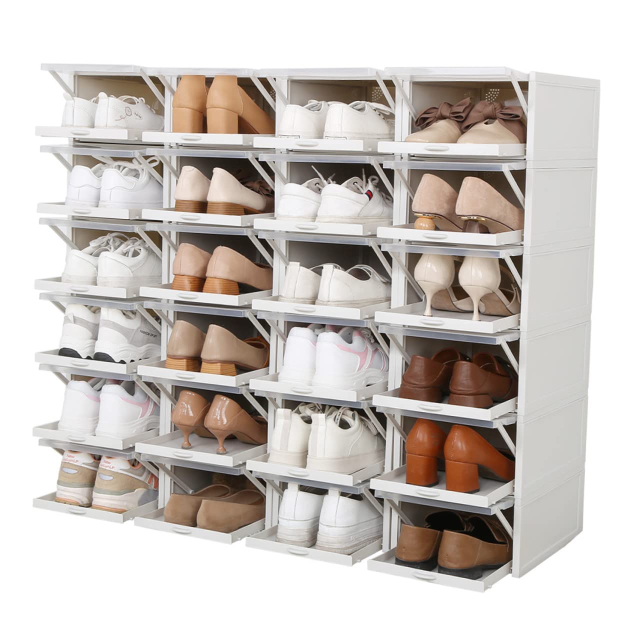 Ciieeo 1pc Push Pull Type Shoe Storage Box Dustproof Household Shoes Container for Organized Sneaker Storage Space Saving Design