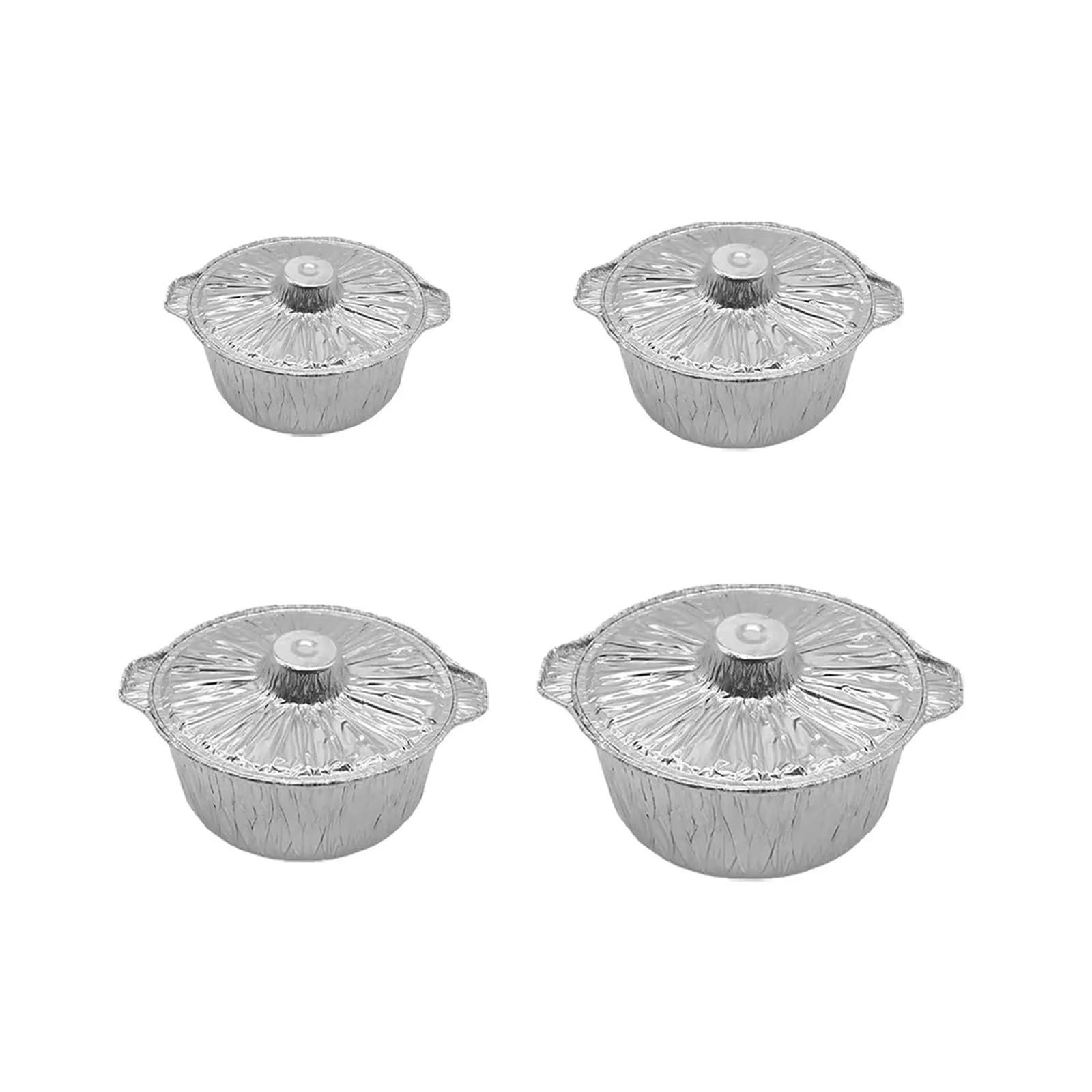 Pentola for stampi da forno 10 pezzi Per Cucina | Contenitore for alimenti for stampi for torte con coperchio in alluminio for carne(33.6x30.5x12cm)