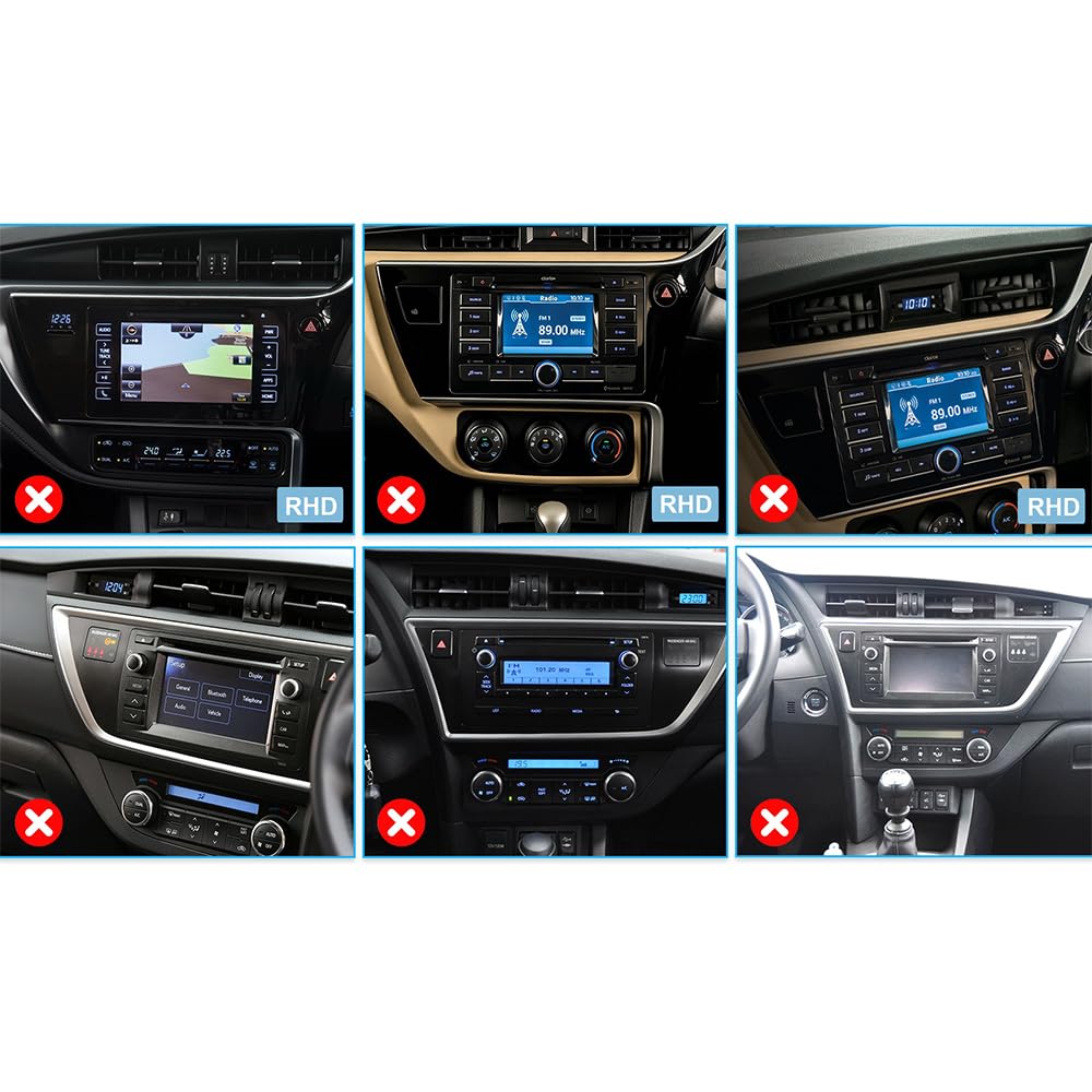 4+64G Android 15 Doppel Din Autoradio für Toyota Auris E180 2013-2018,10 Zoll Touchscreen Autoradio Navi mit Wireless Carplay Android Auto Bluetooth FM/RDS Rückfahrkamera Mirror Link