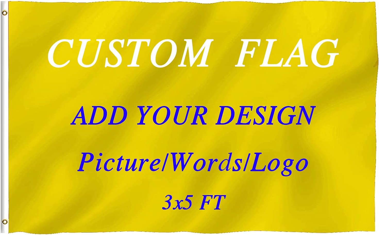 Custom National Flag for Outdoor Personalized Outside Banner Double Stitching Camping Flag Yard Sign with Brass Grommets (Your Design 5x8 FT)