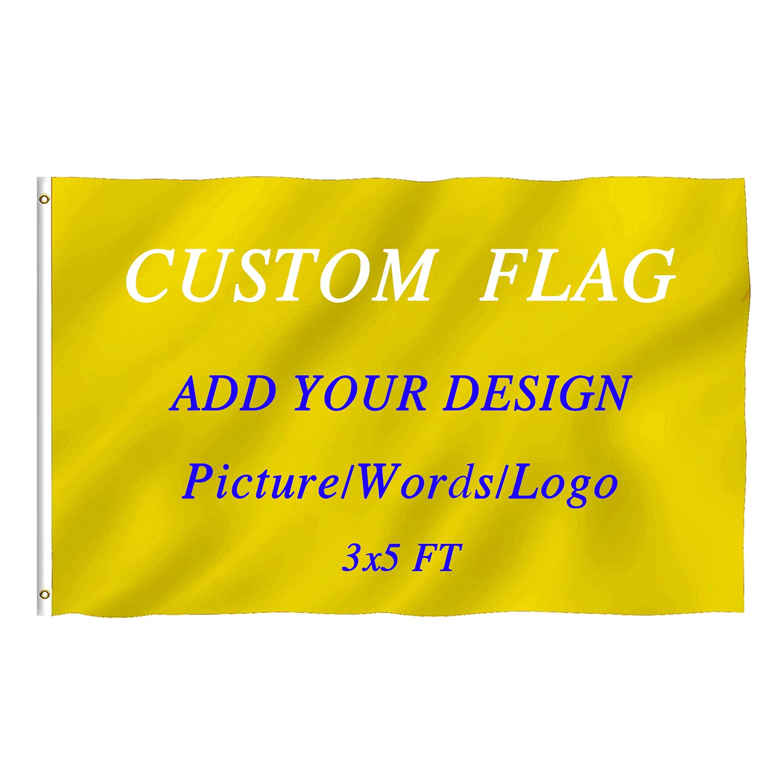 Custom National Flag for Outdoor Personalized Outside Banner Double Stitching Camping Flag Yard Sign with Brass Grommets(Your Design, 3x5 FT) โ image 1