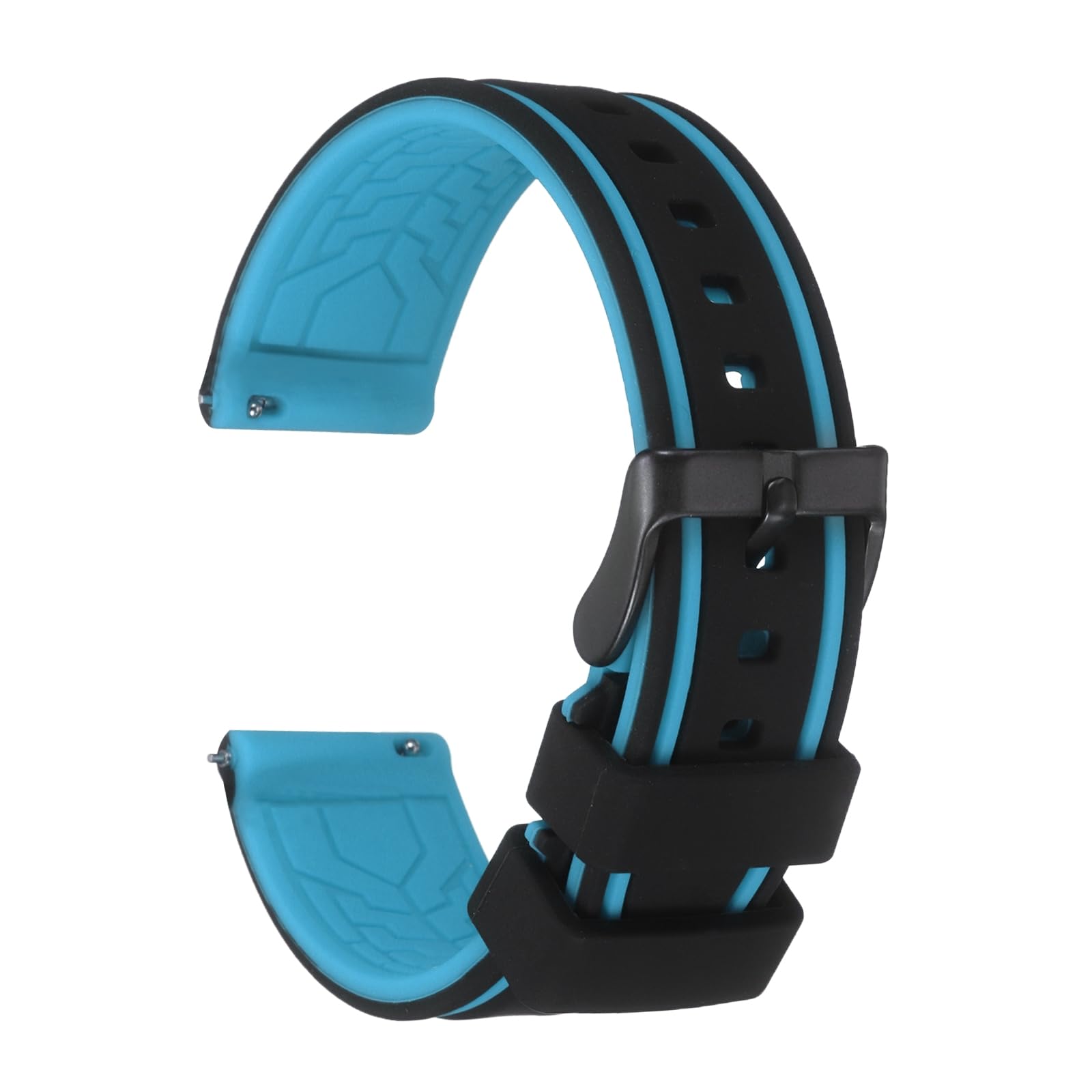 Silicone Watch Band Soft Quick Release Rubber Watch Bands with Matte Buckle for Men Women