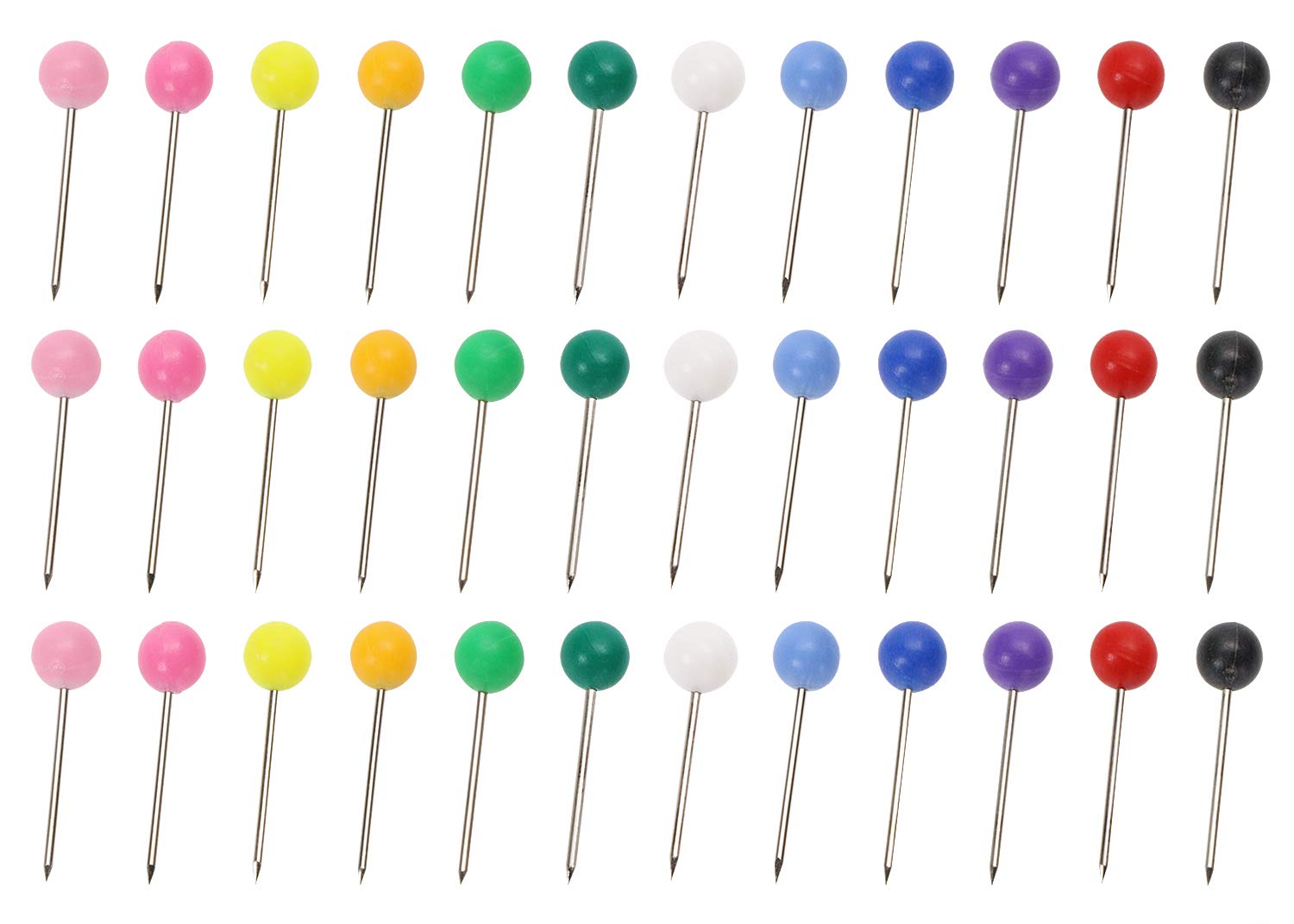 Tupalizy 1/8 Inch Small Round Ball Head Decorative Push Pins Map Thumb Tacks for Travel Map Art Picture Photo Canvas Bulletin Cork Board Wall DIY Craft Home School Office Use, 500PCS (Mixed Color)