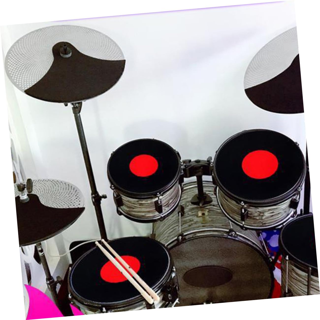 TOYANDONA 8piezas Almohadillas Silenciosas para Batería Accesorios para Percusión Almohadillas Silenciadoras para Práctica de Batería para Ensayos Casa o Estudio