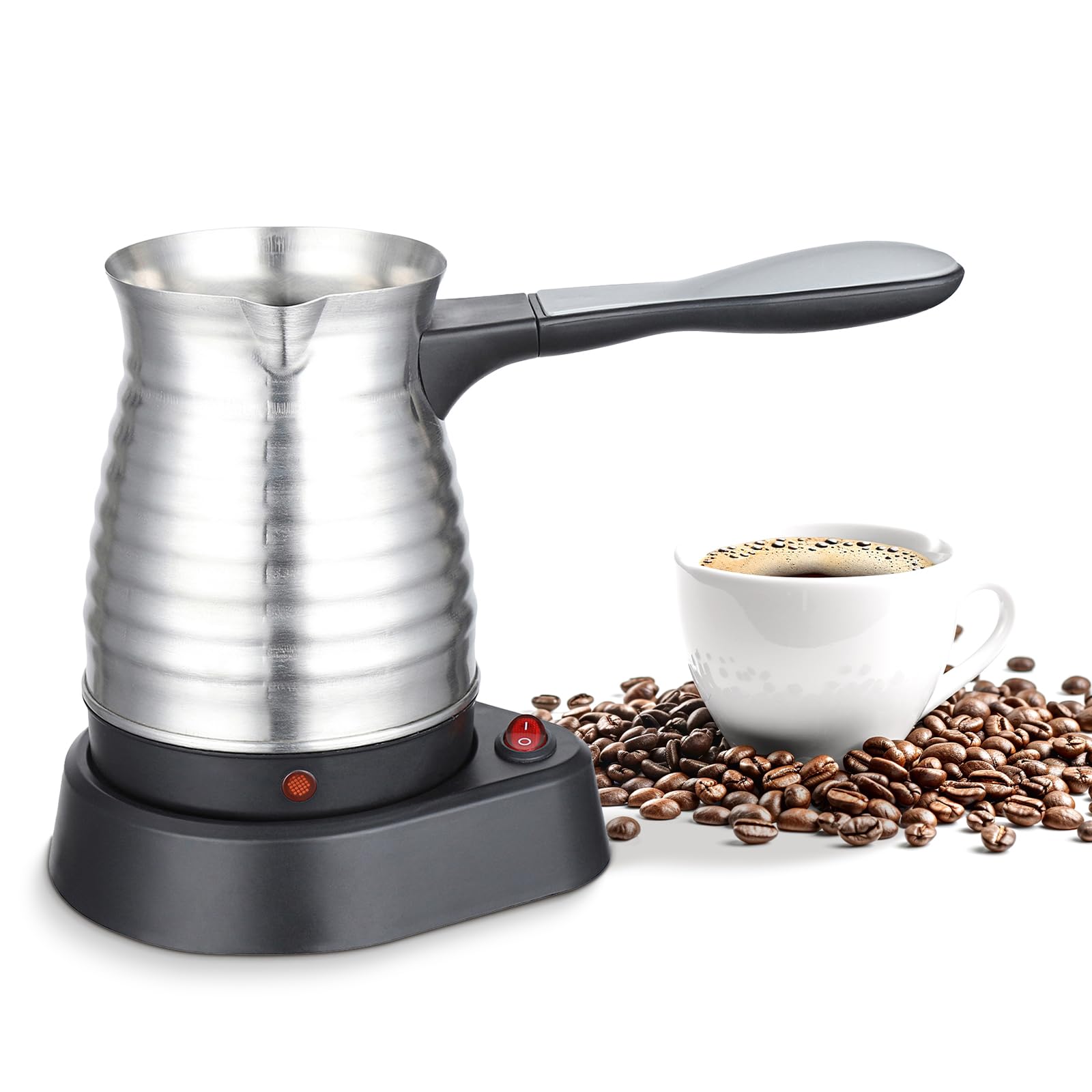 Baoblaze Elektrische Türkische Kaffeemaschine, 500ml Electric Turkish Coffee Pot, Elektrische Türkische Kaffeekanne Teekanne, Mokka Maschine Turkish Coffee Maker für Zuhause Büro Camping, Stil a