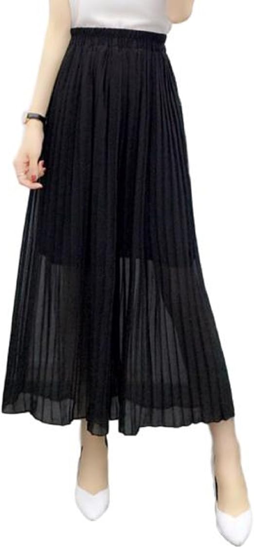 Amazon Kazan シフォン プリーツ スカーチョ ガウチョ パンツ 05 ブラック キュロット 通販