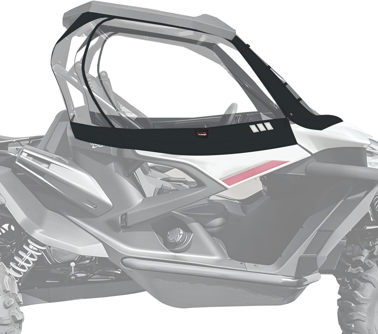StarknightMT Zforce 950 Soft Upper Doors, 3rd Gen Upgraded Zippers Zforce Cab Enclosures Upper Windows Compatible with Cfmoto ZForce 950 H.O SPORT/EX 2022 2023 2024, ZForce 950 SPORT 2020 2021 2022