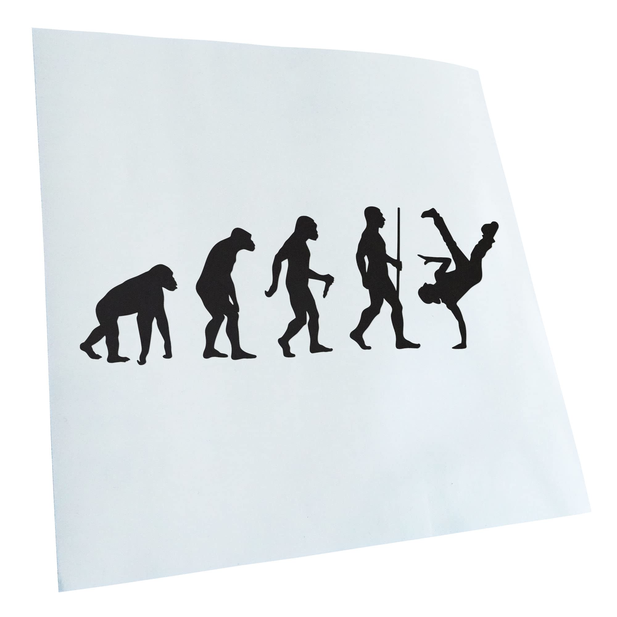 Kiwistar - Car Sticker - Breakdance Evolution - Matte Black - 50 x 17 cm - Rear Window Car Sticker Weatherproof for Car Truck Moped Truck - Sticker Exterior Self-Adhesive Tuning Accessories for