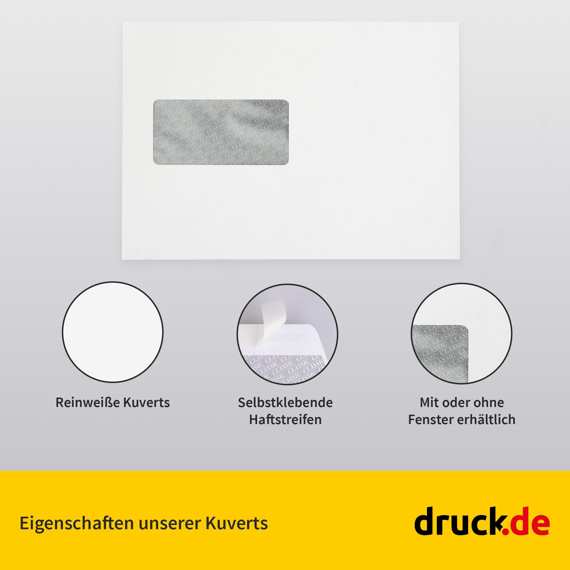 500 Stück Briefumschläge Kuverts C5 - mit Fenster - weiß | 500 Stück Briefumschläge Kuverts Briefhüllen C5, mit Fenster, weiß, 162x229mm