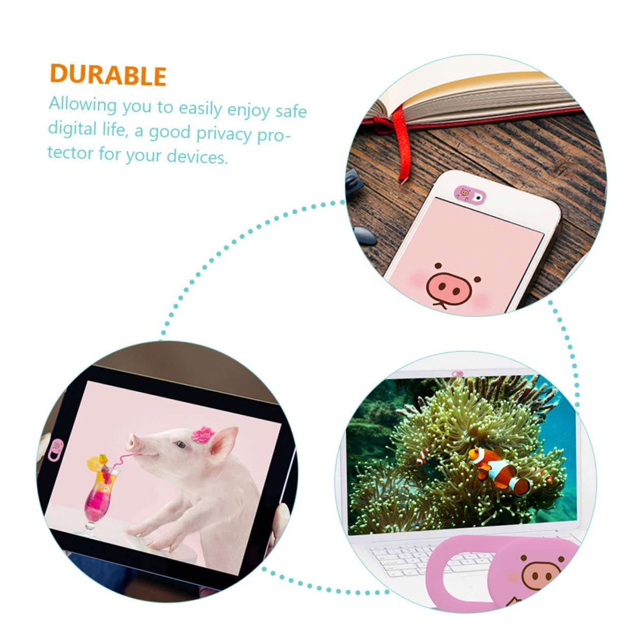 SHINEOFI 3 Piezas de Privacidad para Webcam Deslizante para Cámara de Ordenador Móvil y Tablet Accesorios para Protección de Cámara de Seguridad