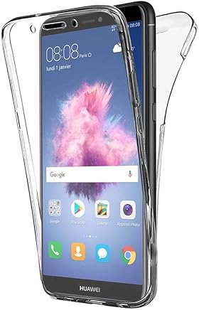 COPHONE Funda Huawei P Smart, Transparente Silicona 360?Full Body Fundas para Huawei P Smart Carcasa Silicona Funda Case