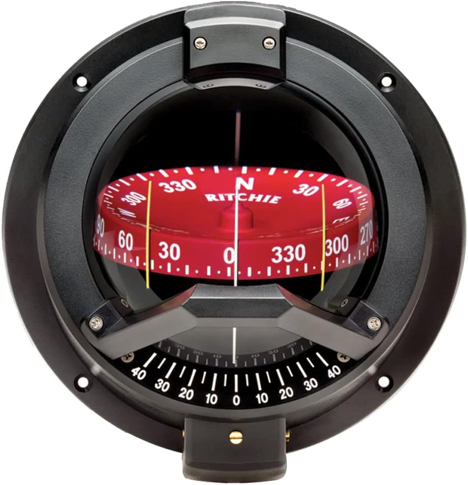 Ritchie Compass, Bulkhead, 4.5″ Combi w/Inclin.,Black