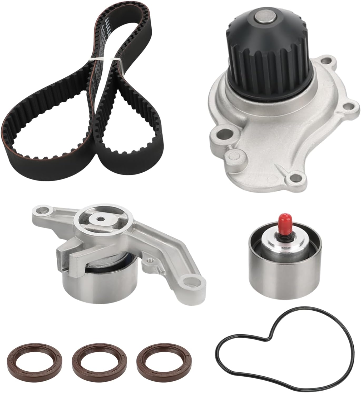 Engine Timing Belt Kit with Water Pump Compatible with Chrysler PT Cruiser 2003-2009 Dodge Neon 2003-2005 2.4L L4 Replacement for ‎APTBK560 CR4360