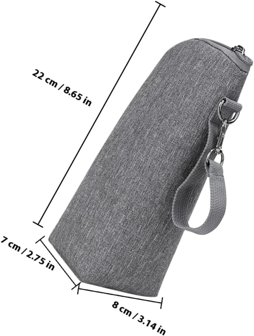 2pcs Insulated Bottle Bags Portable Milk Bottle Cooler and Warmer Tote for Travel Nursing Moms Gray
