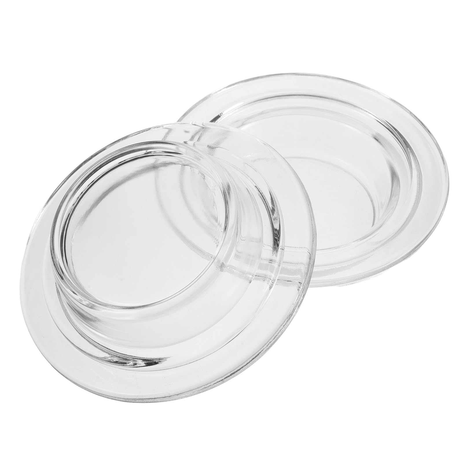TOYANDONA Runde Wachstopf Einlage aus Glas 119mm 2 Stück-Pack Ersatzschale