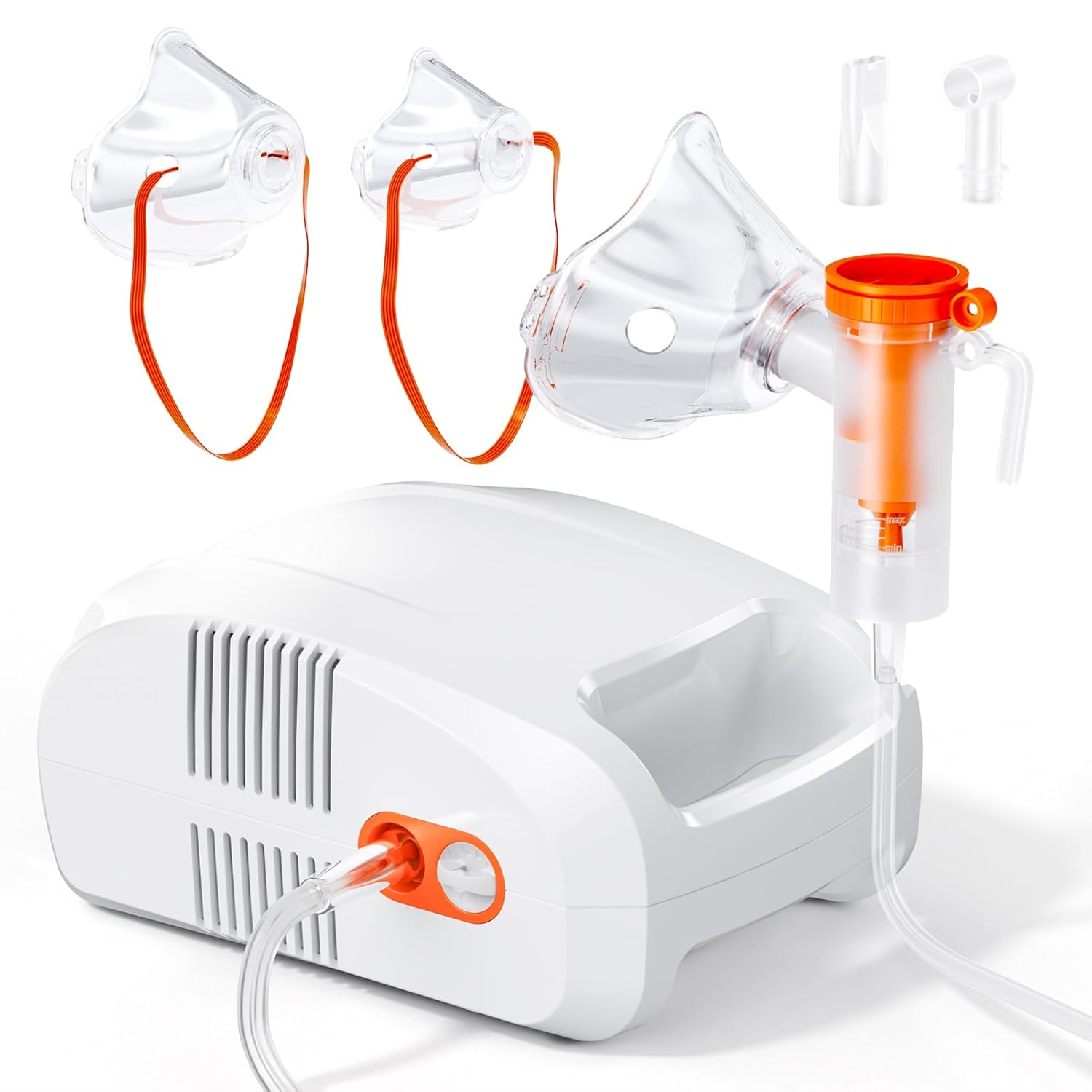 Nebulizer (Direct Patient Interface),Jet Nebulizer, with Adults and Kids Mouthpiece, efficiently Delivering and Silence for Home use