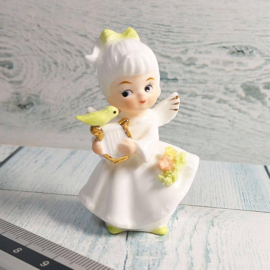 ビンテージ　人形　天使　陶器　置物　インテリア　工芸品　美術品　A2851 ビンテージ 人形 天使 陶器 置物 インテリア 工芸品 美術品