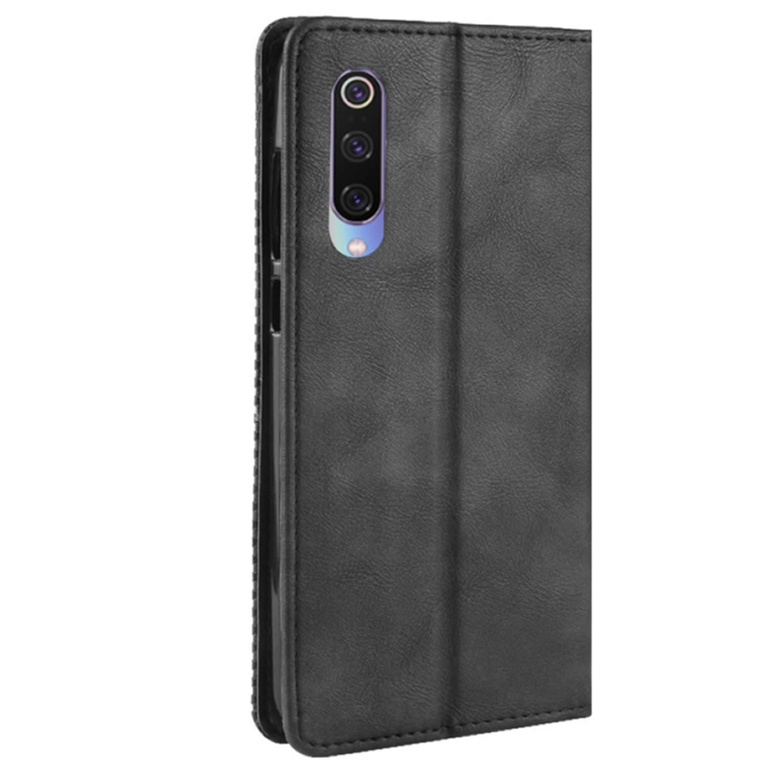 Cover Portafoglio HualuBro Per Xiaomi Mi 9 SE 2019 - Pelle PU Con Slot Carte, Tasca E Funzione Stand, Chiusura Magnetica, Blu