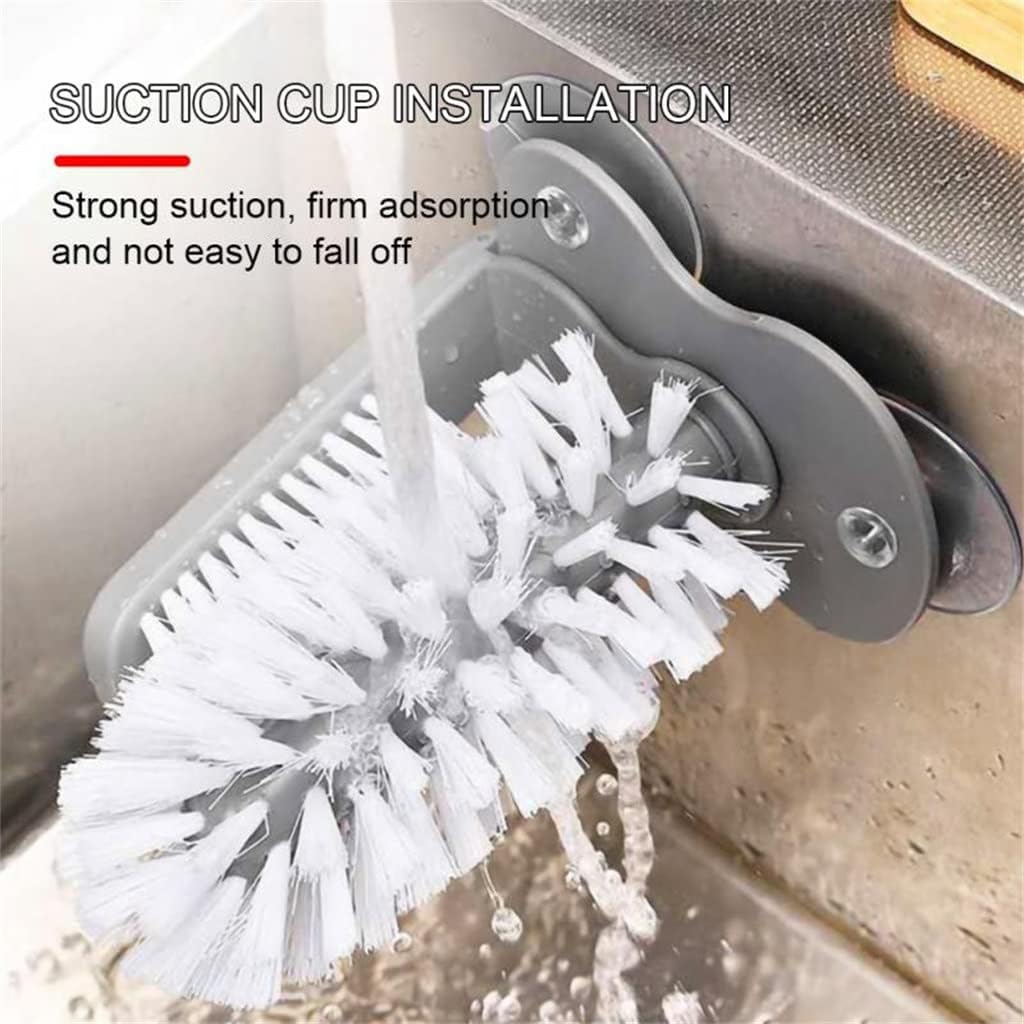 2 in 1 Bottle Cleaner Cup Scrubber Brush Kitchen Sink Drink Mug Glass Suction Cleaning Tool