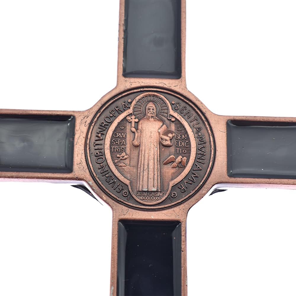 MTYIQS 19.5x9.5cm Crucifix Wall Cross Catholic Saint Cross Jesus Christ Vintage Wall Hanging Cross for Home Decor Wall Cross
