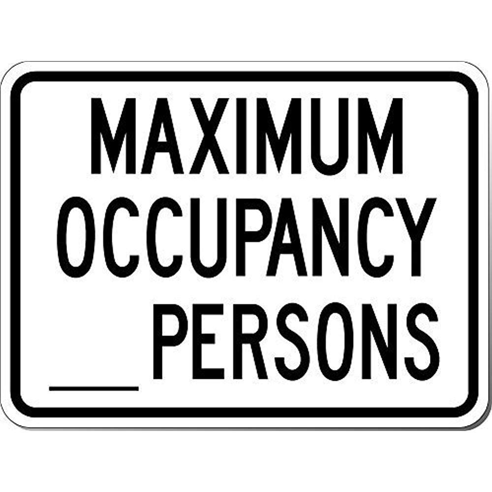 Biopracess Maximum Occupancy Blank Space Persons Warning Tin Sign 8x12 inches